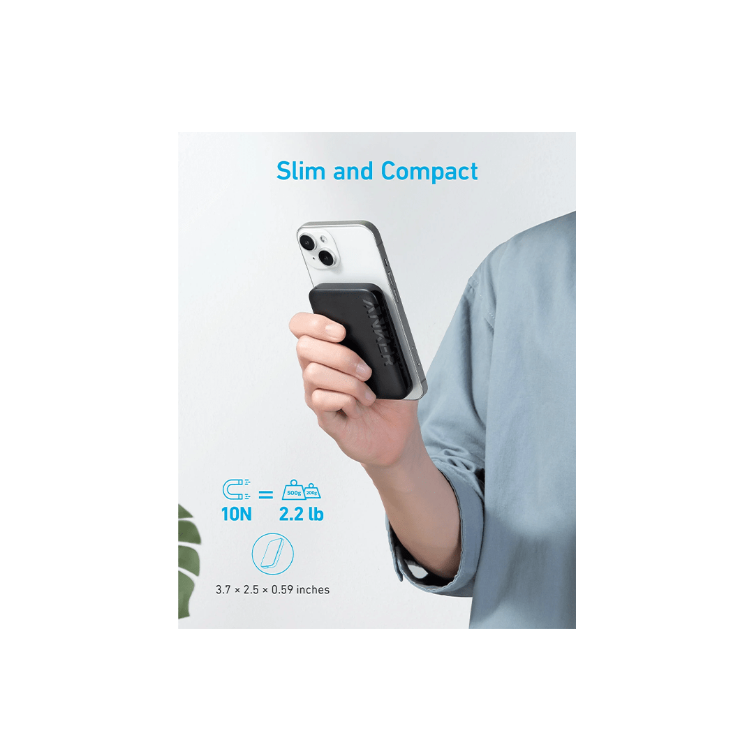 Anker 321 MagGo 5000mAh PowerCore Magnetic Battery - Black in Qatar Anker 321 MagGo 5000mAh PowerCore Magnetic Battery - Black in Qatar